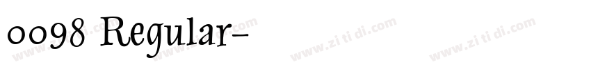 0098 Regular字体转换